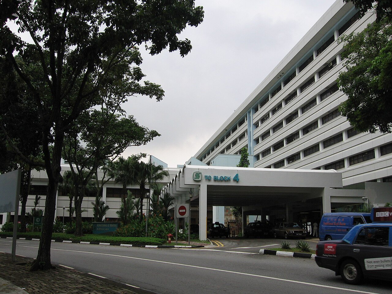 Singapore General Hospital, representing an energy-intensive healthcare campus mapped wing by wing