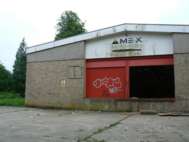 Exterior of a large-format warehouse, where the roof is the dominant energy surface